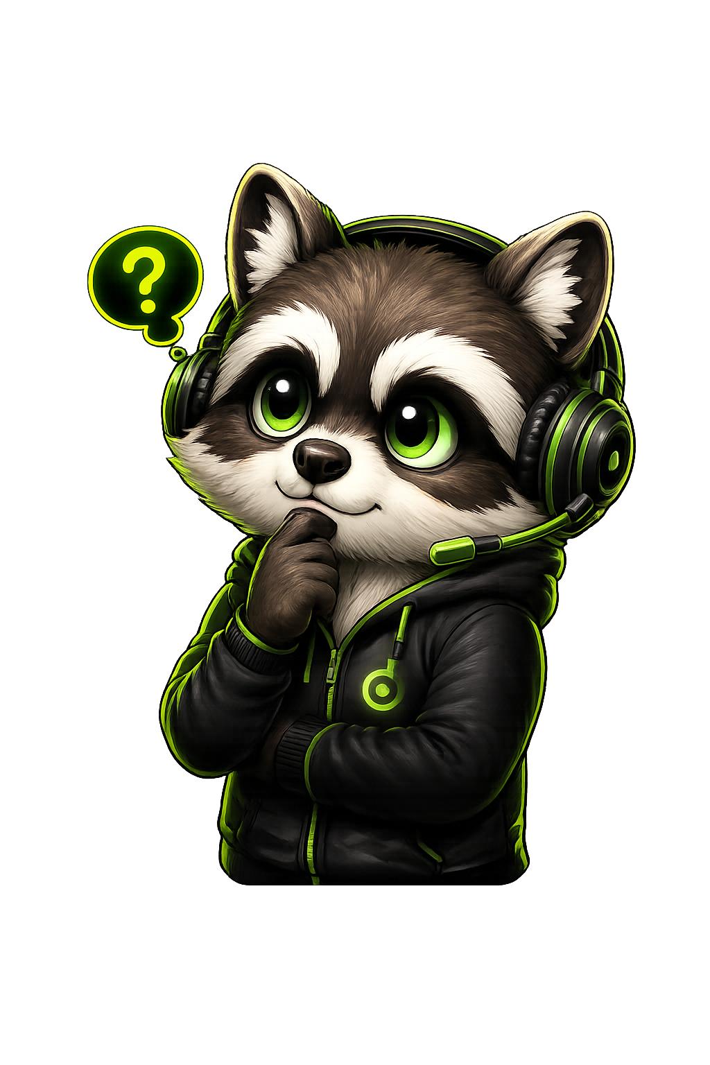 Mascote pensando